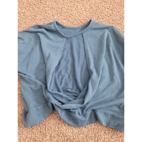Nike Dry Versa Open Cage Back Lounge Sweatshirt Blue XXL 2XL Wmn LS Lagenlook - Picture 9 of 13
